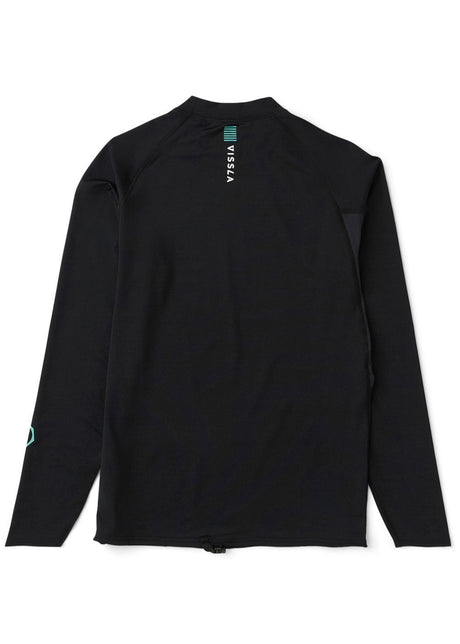 Vissla Warm Seas Eco LS Rash Guard in Black, view 4