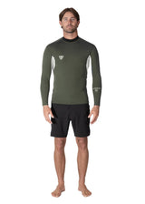 Vissla Natural Seas 1mm LS Jacket in Army, view 2