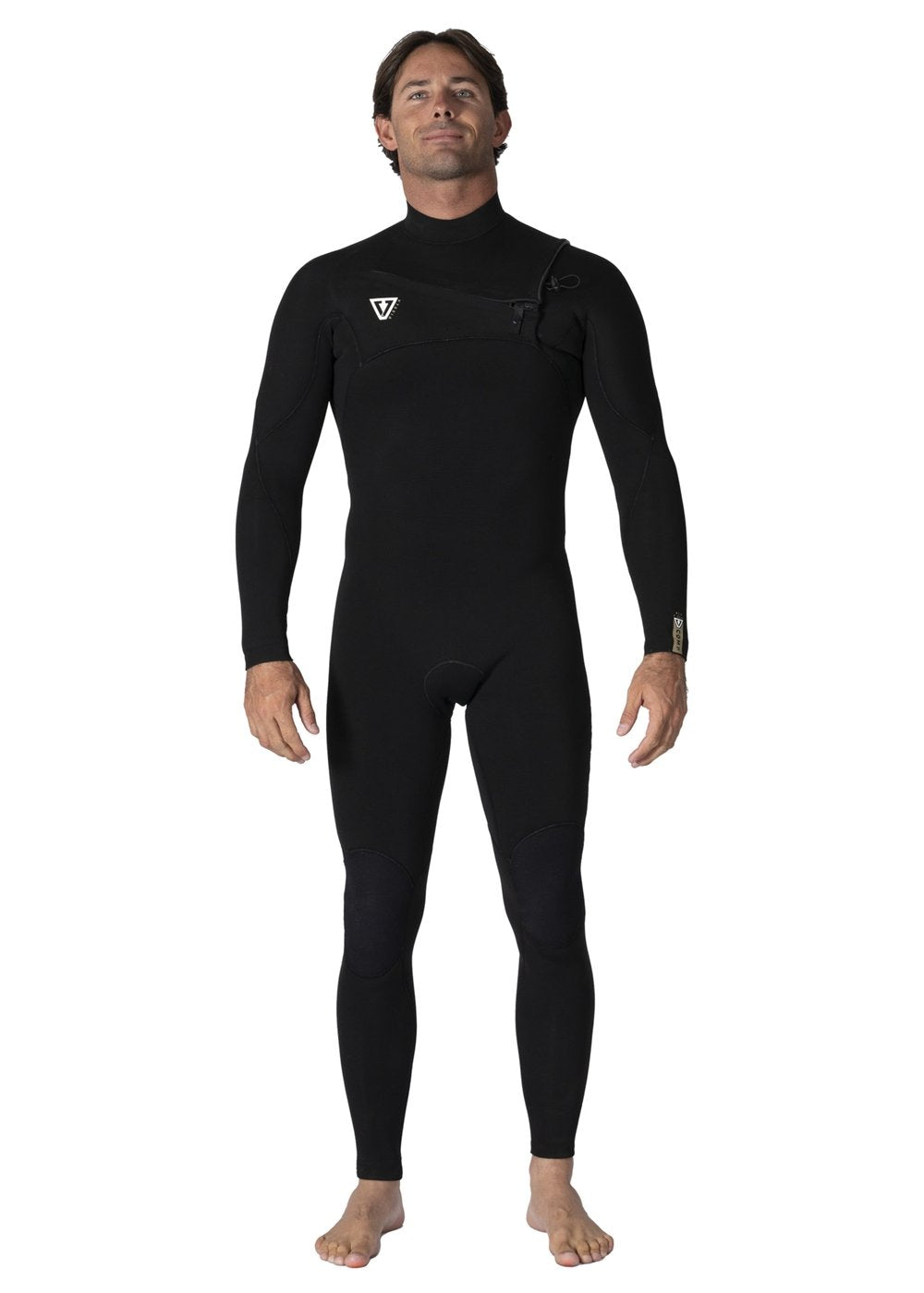 Vissla 7 Seas Comp 3/2 Full Chest Zip Wetsuit in Black
