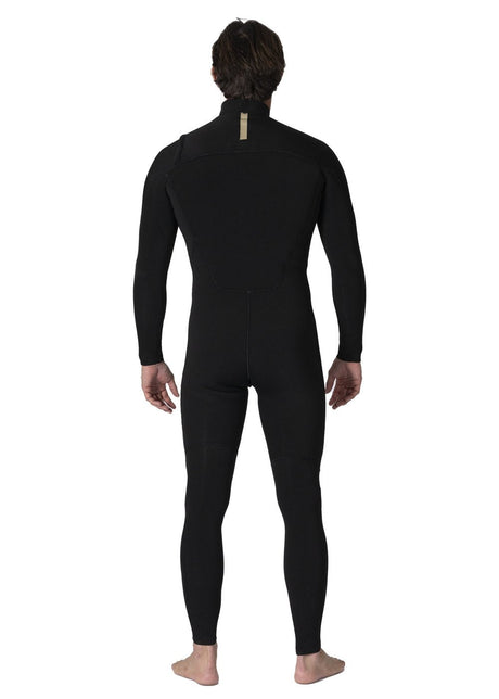 Vissla 7 Seas Comp 3/2 Full Chest Zip Wetsuit in Black, view 3