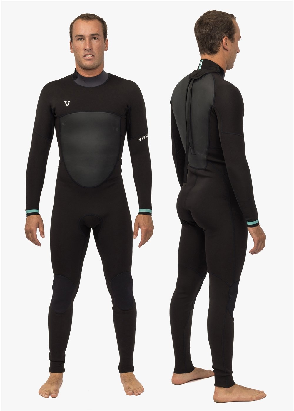 Vissla Easy Seas 3-2 Full Back Zip in Black