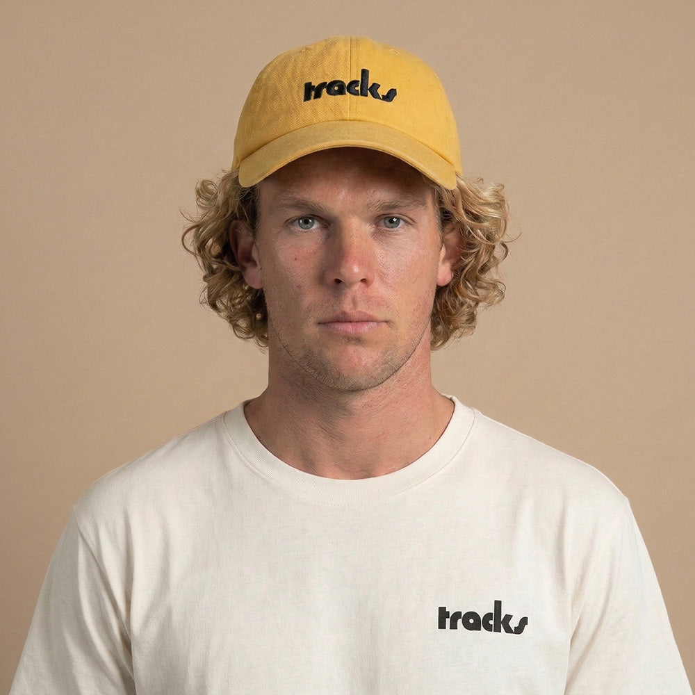 Surf Cap - Retro Strip Cap Burnt Yellow