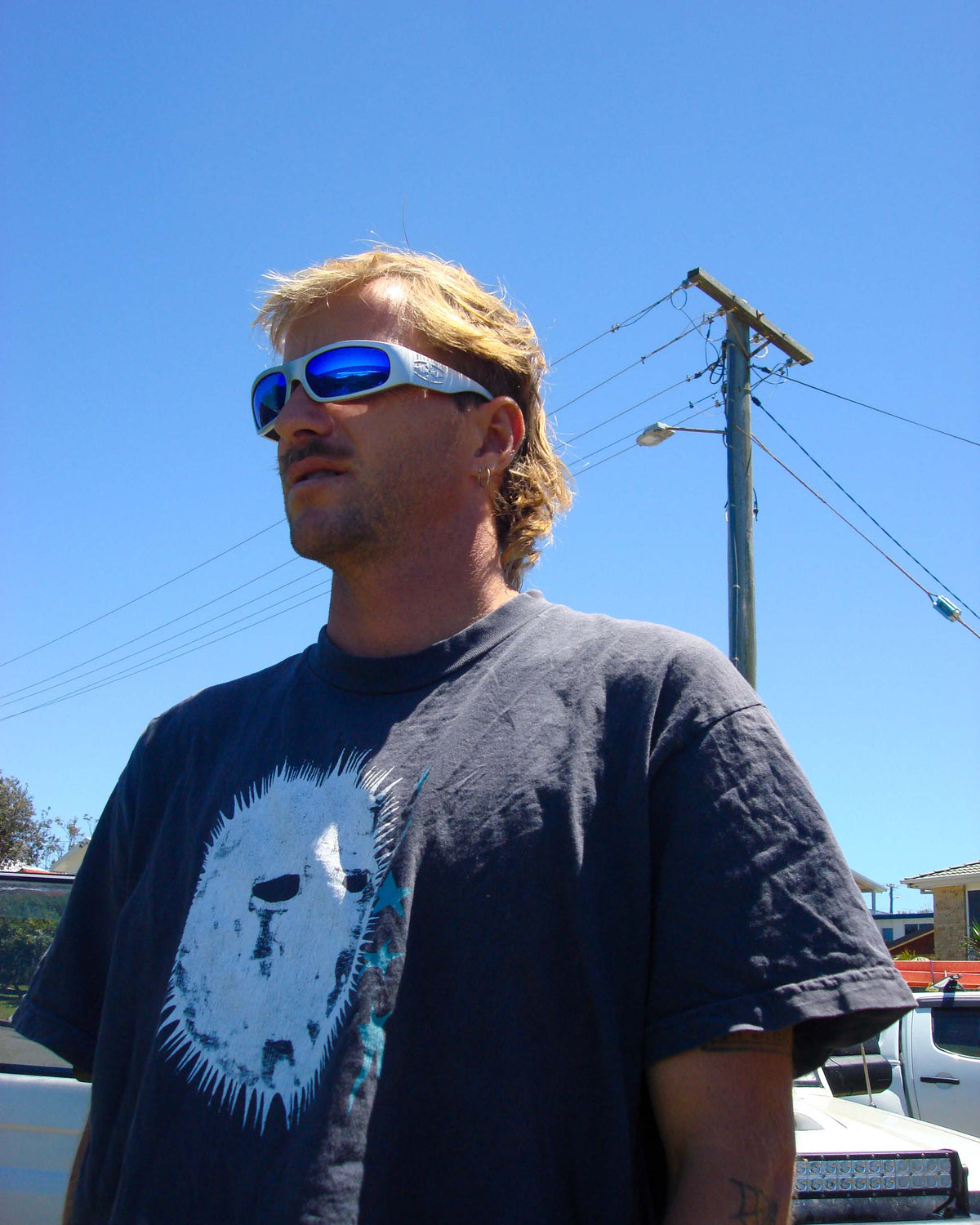 PARASITE - MATTE CHROME / BLUE REFLECTIVE POLARISED