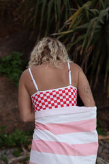 Tankini Surf Top - Chilli Checkers