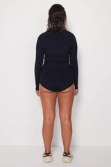 Ruched Rashguard - Black Rib Salt Gypsy