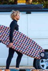 Alien Flower shortboard surfboard cover, available 5'0 to 7'0
