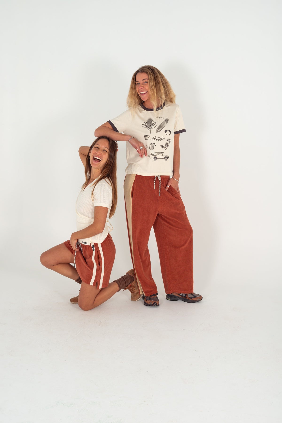 Après Surf Panel Pant in Rust & Cream - Atmosea