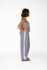 Aura Genie Pants in Black Gingham - Atmosea