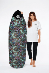 Fantastic Fungi canvas surfboard cover, blocks the UV that yellows a deck