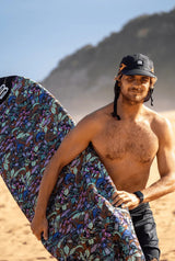 Fantastic Fungi recycled canvas surfboard cover by Boardsox