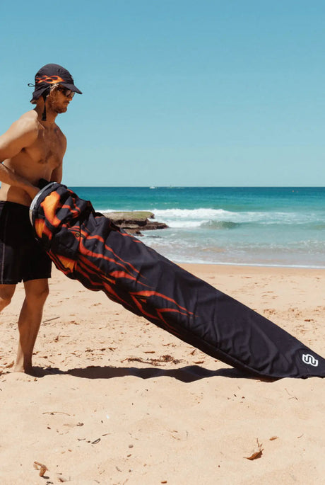 Flames surfboard cover, Australian Made certified