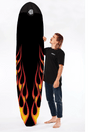 Flames longboard cover in 14oz recycled canvas by Boardsox