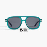 Made in Australia, Good Citizens blue aviator sunglasses with polarised Carl Zeiss lenses, made from 100% recycled plastic