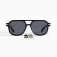 Made in Australia, Good Citizens black aviator sunglasses with polarised Carl Zeiss lenses, made from 100% recycled plastic