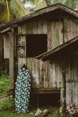 Green Leaf canvas surfboard cover, keeps wax out of your car