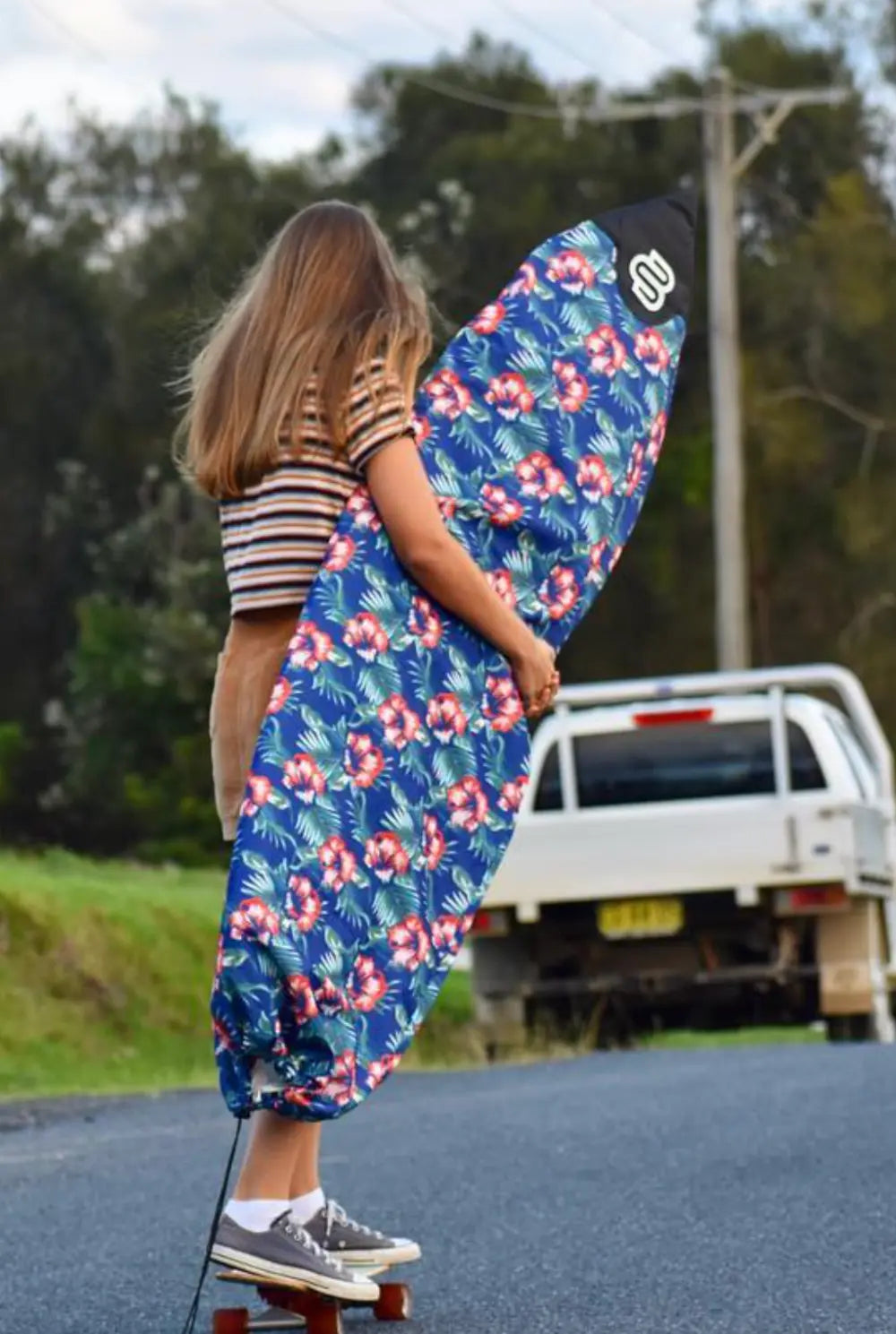 Hawaiian shortboard cover, cut and sewn in Ocean Grove, Victoria