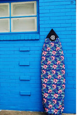 Hawaiian canvas shortboard cover, fits boards up to 21in wide