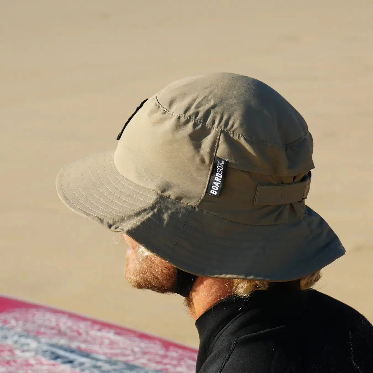 Khaki Boardsox Surf Hat + Hard Shell Insert - BOARDSOX®Hat