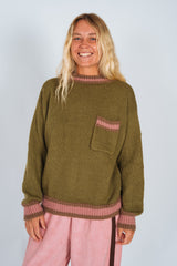 Khaki Knit Jumper - Atmosea