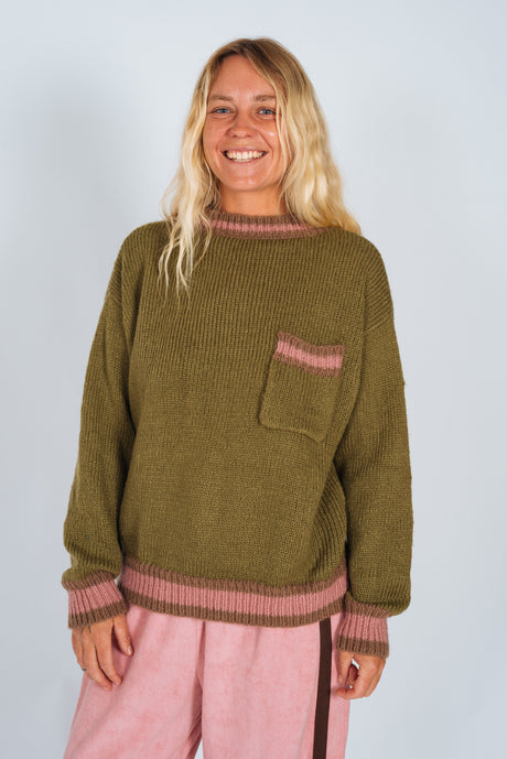 Khaki Knit Jumper - Atmosea