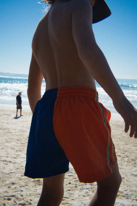 Kids Boardshorts Rainbow Orange - Atmosea