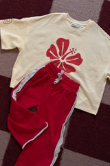 Kids Hibiscus Box Tee - Lemon