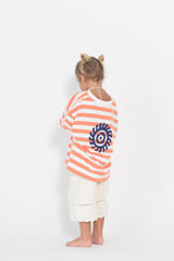 Kids Nautical Long Sleeve Tee - Tangerine