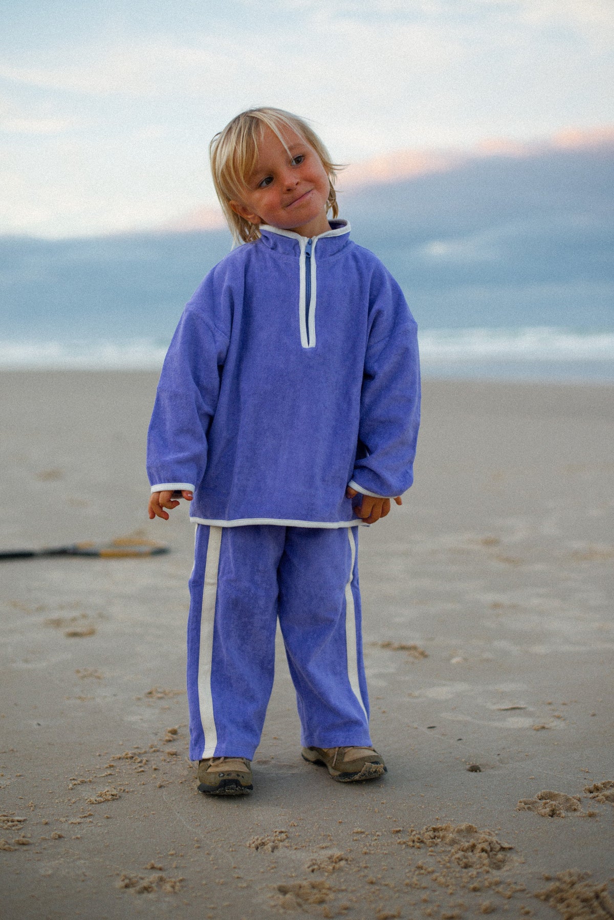 Mini Terry Jumper Zip in Lavander - Atmosea