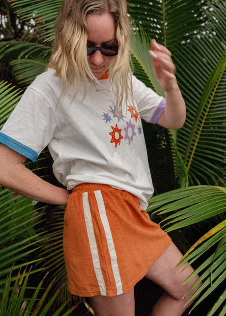 Sporty Terry Skirt in Rust - Atmosea