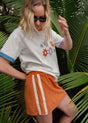 Sporty Terry Skirt in Rust - Atmosea