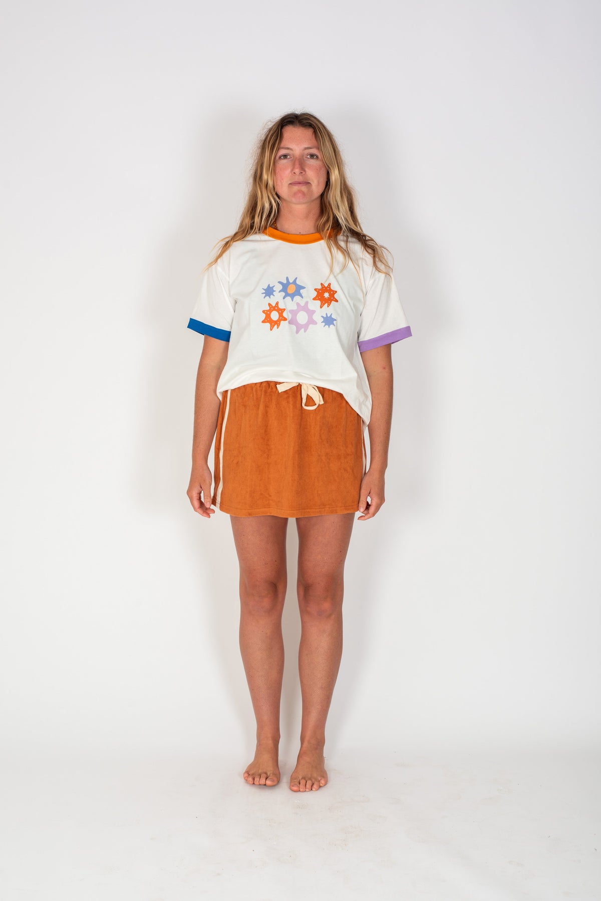 Sporty Terry Skirt in Rust - Atmosea