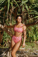 Holiday Floral Surf Bikini Top