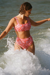 Holiday Floral Surf Bikini Top
