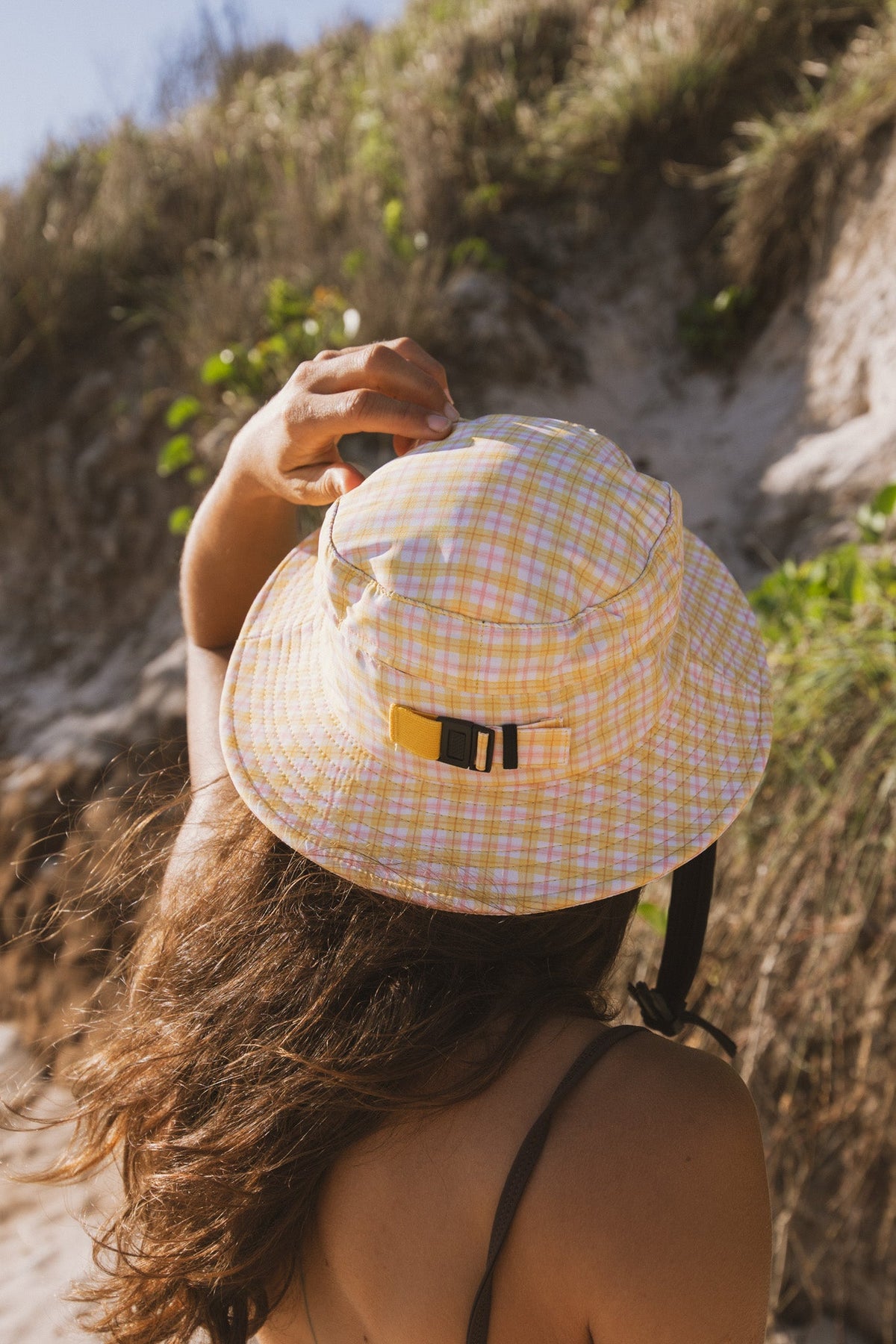 Honey Gingham Surf Hat UPF50+