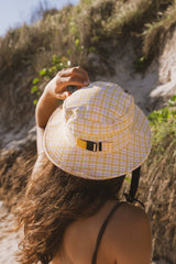 Honey Gingham Surf Hat UPF50+