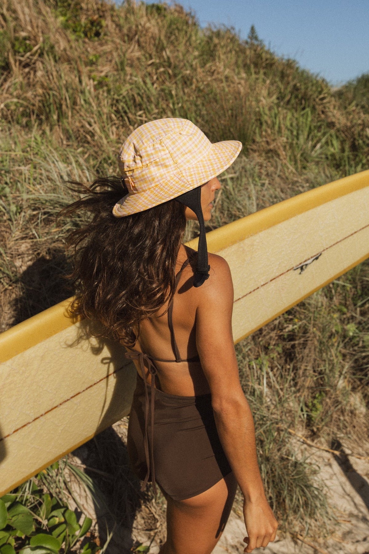 Honey Gingham Surf Hat UPF50+