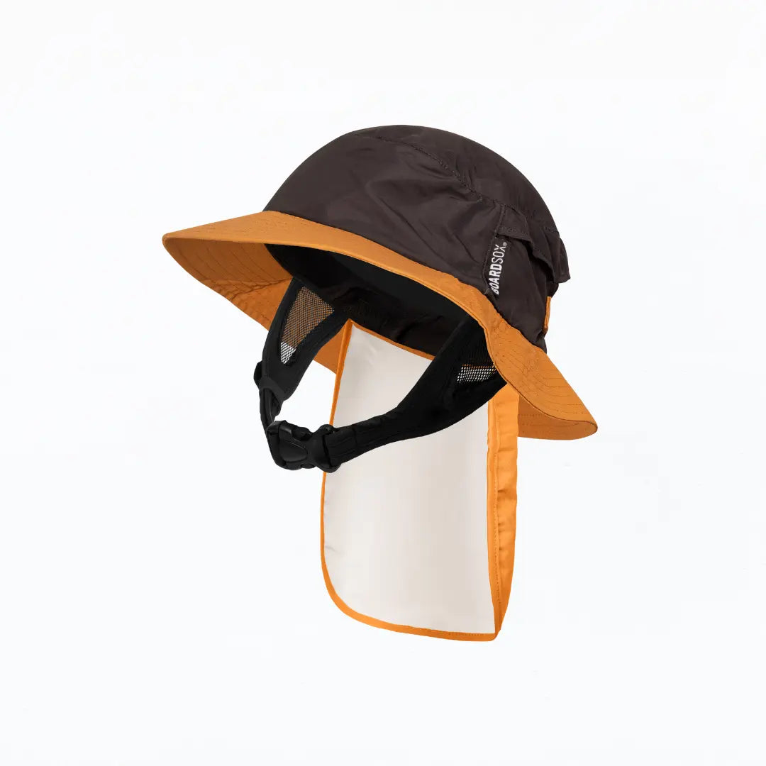 Florence Boardsox surf hat in charcoal grey with a tan brim