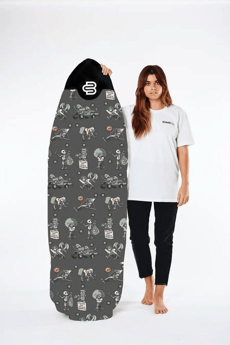 The Skeletor -  Boardsox Canvas Surfboard Cover – Mid length Surfboard   - BOARDSOX®