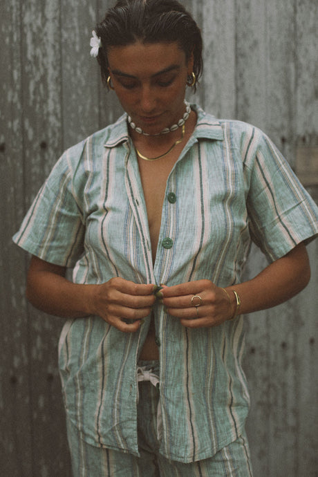 Unisex Shirt in Holiday Stripe - Atmosea