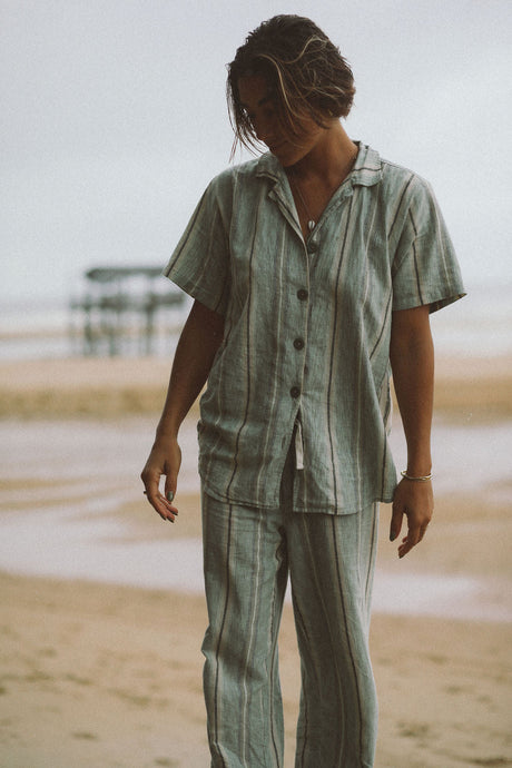 Unisex Shirt in Holiday Stripe - Atmosea
