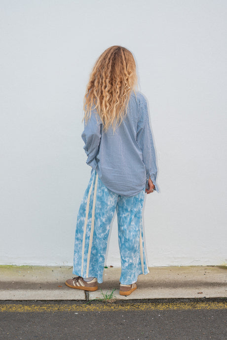 Waffle Lounge Pants in Cloud Tie Dye - Atmosea