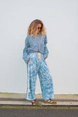 Waffle Lounge Pants in Cloud Tie Dye - Atmosea