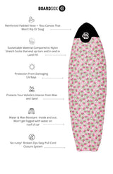Watermelon fish and funboard surfboard cover, available 5'0 to 7'6