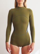 2mm Boyleg Springsuit for Women | Olive Green