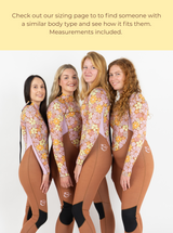 Women's Steamer Chest Zip Wetsuit 4/3mm-  Garden By The Sea